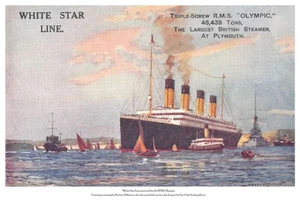 TITANIC, ETC. 1006 White Star Line RMS Olympic Postcard by Wilkinson 11 x 17 - Picture 1 of 4