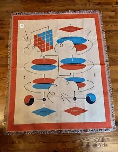 PERPLEXITY AI WOVEN BLANKET THROW WITH FRINGE 51" x 64" - Picture 1 of 2