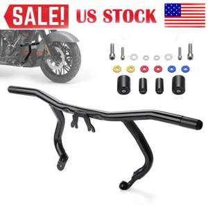 Front Engine Guard Crash Bar For Harley Touring Road Street Gilde FLHX 23-24 US - Bild 1 von 12
