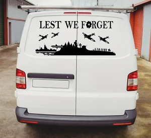 Calcomanía de vinilo para que no olvidemos barcos día de recuerdo del soldado amapola - Imagen 1 de 22