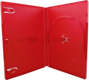 14mm Standard Red 1 Disc DVD Case Lot - Picture 1 of 5