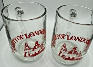 VINTAGE FRANZÖSISCH HERGESTELLTE BAR GLASWAREN - THE CITY OF LONDON TAVERNE - 2-TEILIGES SET. - Bild 1 von 11