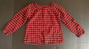 Carters Mädchen rot schwarz kariertes Shirt Langarm Größe 3T - Bild 1 von 4
