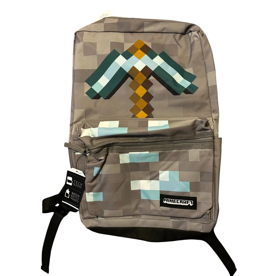 Mochila Minecraft Box con estampado de hacha Foto 1 de 3