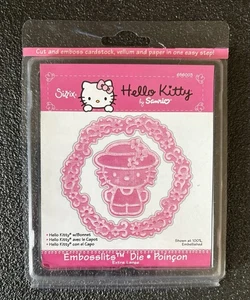 RARE! Sizzix Embosslits Die Hello Kitty w/ Bonnet 656003 - Picture 1 of 2