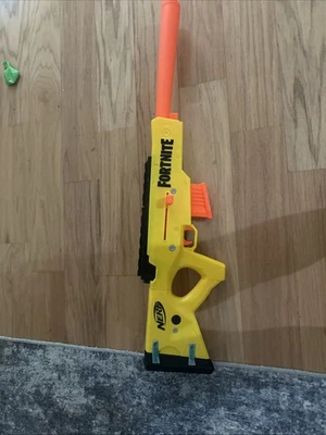 Fortnite Nerf Gun Yellow Sniper Rifle with Scope, BASR-L - Image 1 of 3
