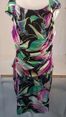 Vestido abstracto sin mangas Connected Apparel para mujer talla 18 ~ Idea de regalo navideño Foto 1 de 4