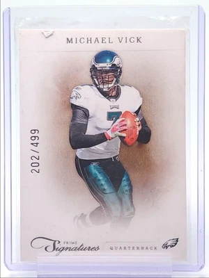 MICHAEL VICK 2012 PANINI PRIME SIGNATURES FOOTBALL EAGLES /499 Q0333 - Image 1 of 2