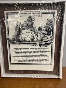 Placa de compromiso de corpsman de hospital de colección John Wills Studios 1998 enfermera militar A - Imagen 1 de 10