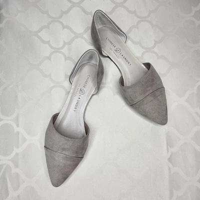 Pisos chinos para mujer de lavandería color topo en punta Foto 1 de 4