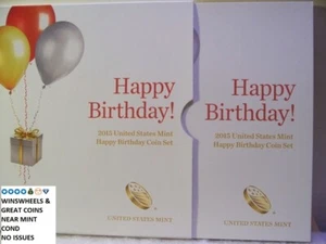 2015 S HAPPY BIRTHDAY 5 COIN SET 💰😍💎US MINT - Picture 1 of 4