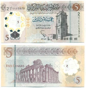 LIBYA POLYMER NOTE 5 DINARS 2021 P 86 UNC - Picture 1 of 1