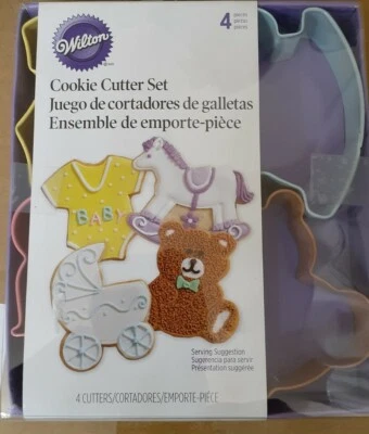 Wilton Juego de Cortador de Galletas Temático Bebé 4 Piezas NUEVO Foto 1 de 2