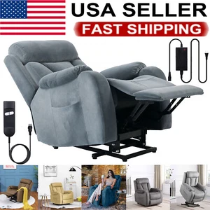 Elderly Electric Power Lift Recliner Comfy Upholstered Lounge Relax Sofa Chair - Picture 1 of 51