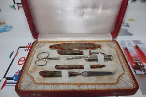JUEGO DE MANICURA, MADERA MONTADA ÉBANO REAL, 6 PIEZAS - Imagen 1 de 7