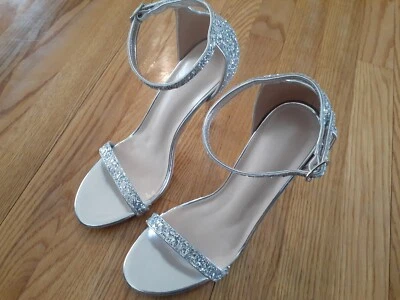 Womens Pumps wedding shoes for bride Silver 7.5 US  39 EU - Image 1 of 4