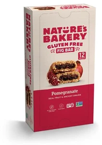 Nature's Bakery Gluten Free Fig Bars Pomegranate Flavor 12 Twin Packs - Picture 1 of 6