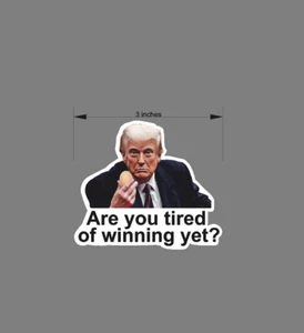 10 piezas. Pegatinas Trump, ¿cansadas de ganar? Pegatinas de precio de bomba de huevo y gas 2025 MAGA - Imagen 1 de 1