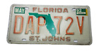 1992 St. Johns County FLORIDA Original License Plate # DAP 72V