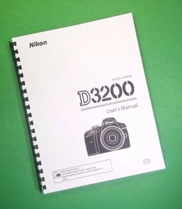 Owners Manual for Nikon D3200 Camera 92 Pages W/Clear Covers - Picture 1 of 1