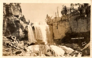 Paulina Falls Bend OR Newberry National Volcanic Monument RPPC Postcard 1925 - Picture 1 of 2