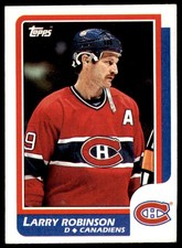 1986-87 TOPPS LARRY ROBINSON . MONTREAL CANADIENS #62