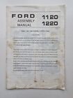 FORD 1120 1220 COMPACT TRACTOR ASSEMBLY INSTRUCTIONS MANUAL