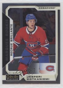 2018-19 O-Pee-Chee Platinum Marquee Rookies Jesperi Kotkaniemi #180 Rookie RC