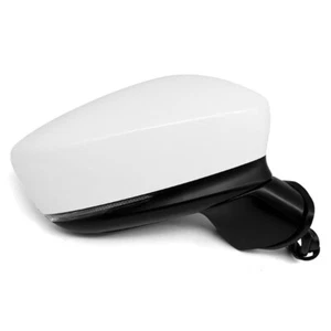 Side Mirror Passenger RH for MAZDA 3 17-19 White BSM Heated &Signal Light 9 Wire - Picture 1 of 11