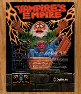 Vampire's Empire Digitek Amiga Atari Videospiel Druck Werbung Poster Promo Kunst 1988 - Bild 1 von 3
