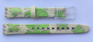 SWATCH STRAP X LADY DON'T LEAF ME-LK219-2003 LEATHER/FABRIC LEATHER/TISSUE-NEW - Picture 1 of 1