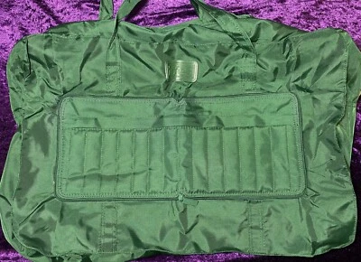 Bolso de Viaje Plegable TOTES De Colección Embalable Shopper Cremallera Cuadrado Verde Foto 1 de 4