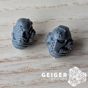 40K Space Marines Bits | Black Templar Crusader Squad | Sword Brother 2pc Heads - Picture 1 of 1