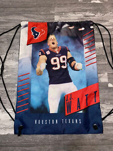 JJ Watt #99 Houston Texans Drawstring Backpack 18”x12”