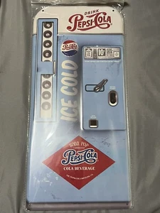 New Pepsi-Cola Metal Embossed Soda Machine Sign 9" By 18"  10 Cent Pop - Picture 1 of 4