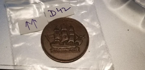 Canada Rare Ship Colonies Token IdDD42 Cover