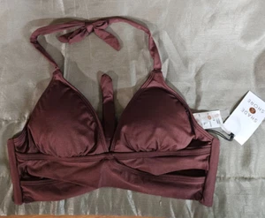 Top bikini donna Shade & Shore taglia XS (0-2) reggiseno cravatta schiena removibile br - Foto 1 di 2