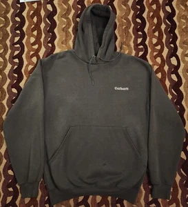 Sudadera con capucha vintage Carhartt Spellout con cordón pequeña verde oliva - Imagen 1 de 9