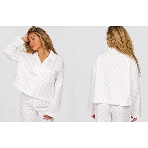 Neu ohne Etikett Dairy Boy Elizabeth Schlaf-Top in zierlichem Blau Blumenmuster Größe Small - Bild 1 von 7