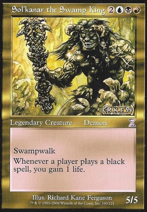 Sol'kanar the Swamp King -Foil Medium Play MTG Time Spiral Time Shifted - Image 1 of 1