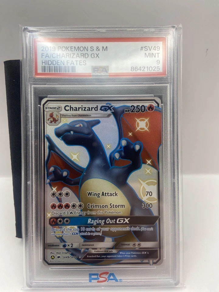 2019 Charizard GX SV49/SV94 Hidden Fates PSA 9 NM-MT - Image 1 of 2