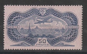 1936 France Aircraft Su Paris 50 Francs Ultramarine Mlh MF127052 - Picture 1 of 2