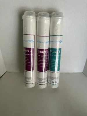 Pure Blue 3-Stage 1:1 Reverse Osmosis Replacement Filter 3-Pack – NEW & Sealed!! - Image 1 of 3