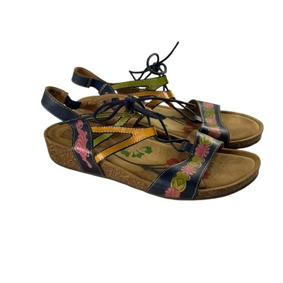 Sandalias Spring Step L'Artiste para mujer 42 EE. UU. 10,5 azul marino Loma con cordones correa para el tobillo Foto 1 de 4