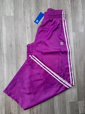 Pantalones deportivos Adidas Originales Adicolor Satinado Pierna Ancha Púrpura Ráfaga Para mujer Talla 6” Foto 1 de 4