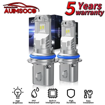 For Holiday Rambler Ambassador 2000-2016 Hi/Lo Beam LED Headlight Kit Bulbs 240W - Image 1 of 4