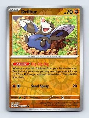 Drilbur Reverse Holo SV05: Temporal Forces 085/162 NM/LP - Image 1 of 2