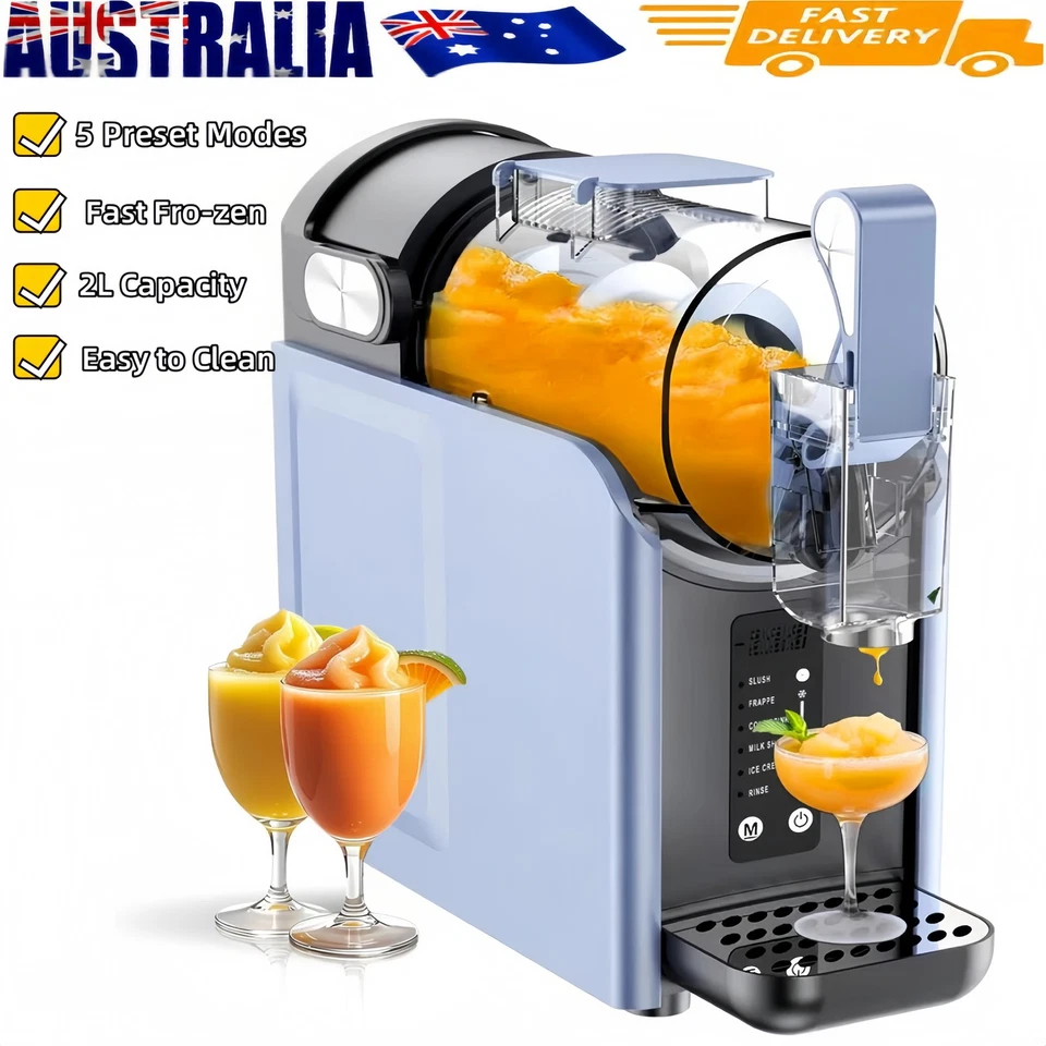 Slushie Machine 2L Professional Frozen Drink Maker No Ice Needed 5 Programs AU - image 1 of 4