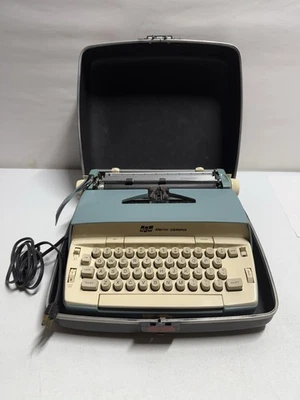 Máquina de escribir eléctrica Smith Corona Corona Coronet de colección automática años 60 estuche 6SE funciona Foto 1 de 4