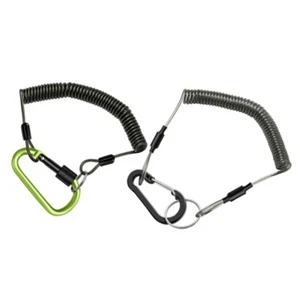 Spirals AntiLost Fishing Lanyards Spring Cord Carabiner Spring Coiled Keychains - Picture 1 of 16